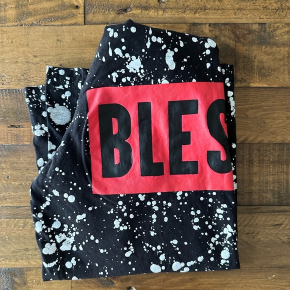 Blessed black T-shirt with a hood men’s size small - Picture 4 of 5